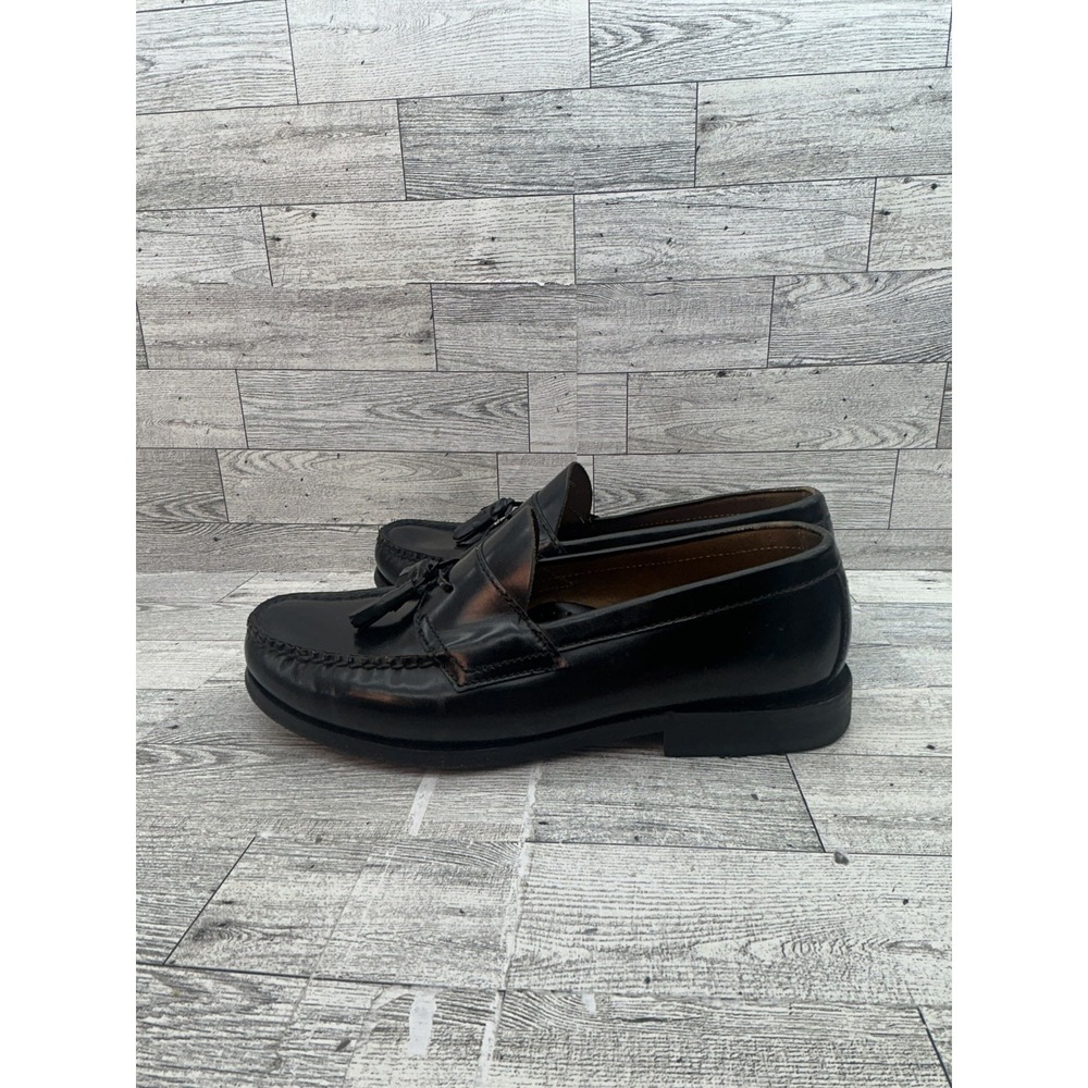Florsheim Black Leather Tassel Loafers 3 times broader! - Picture 3 of 10
